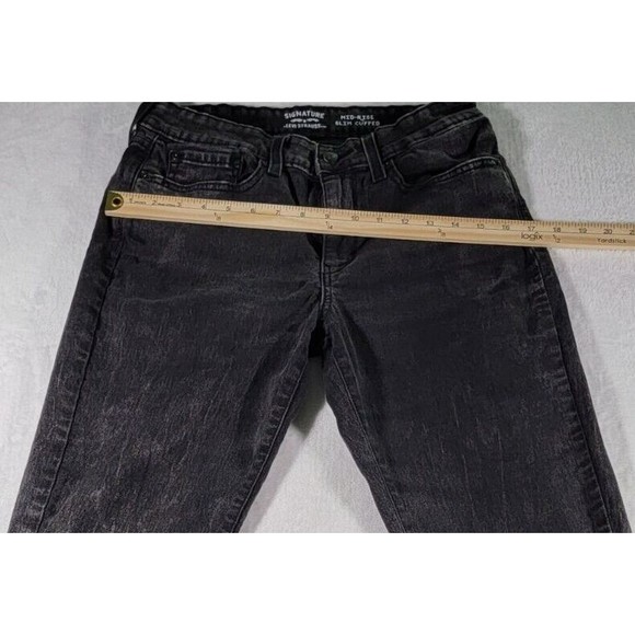 Levi's Signature Jeans Mid-Rise Slim Cuffed Women's Premium Denim Size 4 - Picture 10 of 16